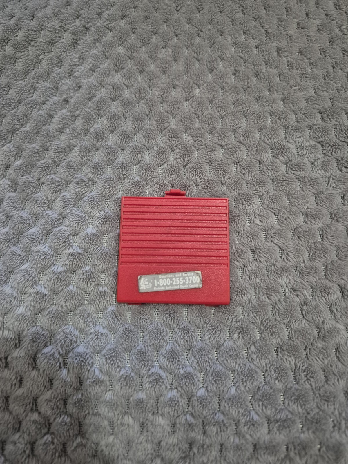 Game Boy Original DMG-01 – Replacement Battery Cover Door – RED + STICKER