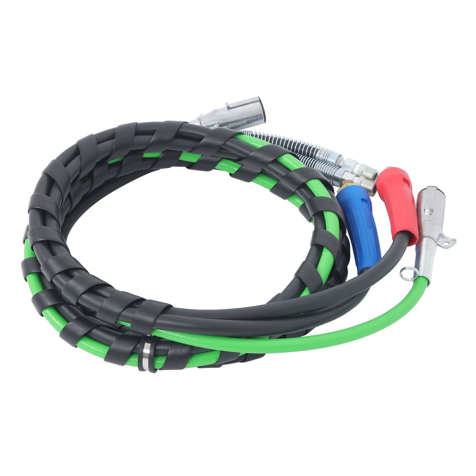 For Semi Truck Tractor Trailer Air Line Hose w/Accessories 12FT 3-in-1 Wrap Set