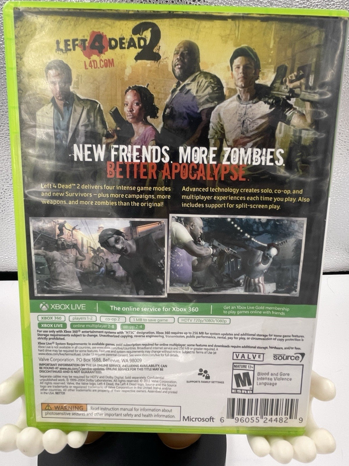 Left 4 Dead 2 (Microsoft Xbox 360, 2011) CIB Complete In Box