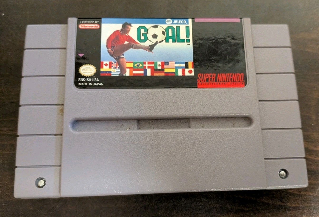 Goal Super Nintendo Loose Video Game Soccer Sports Tested SNES