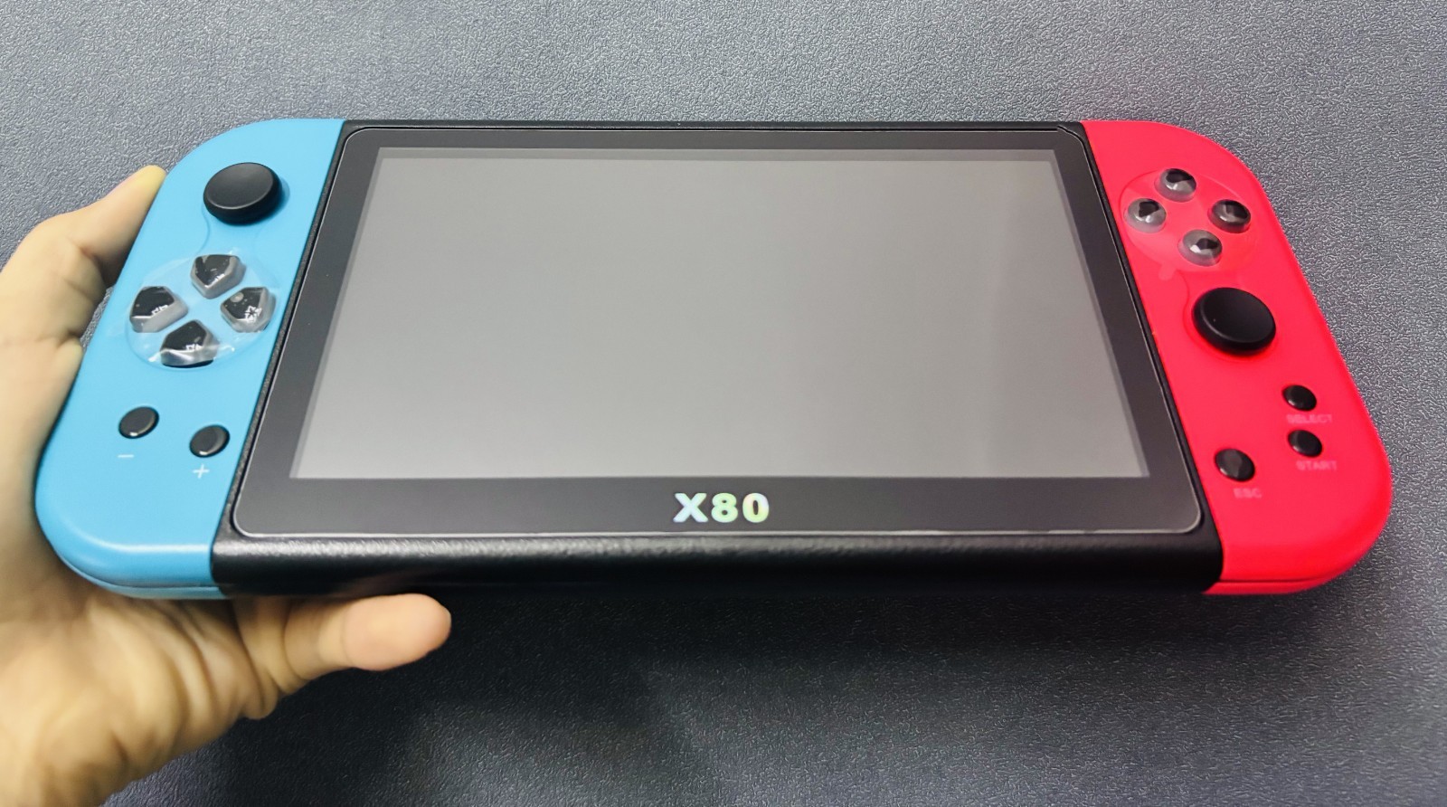 X80 blue red Handheld Game Console 16gb 7 inch HD Retro Game Support TV Games