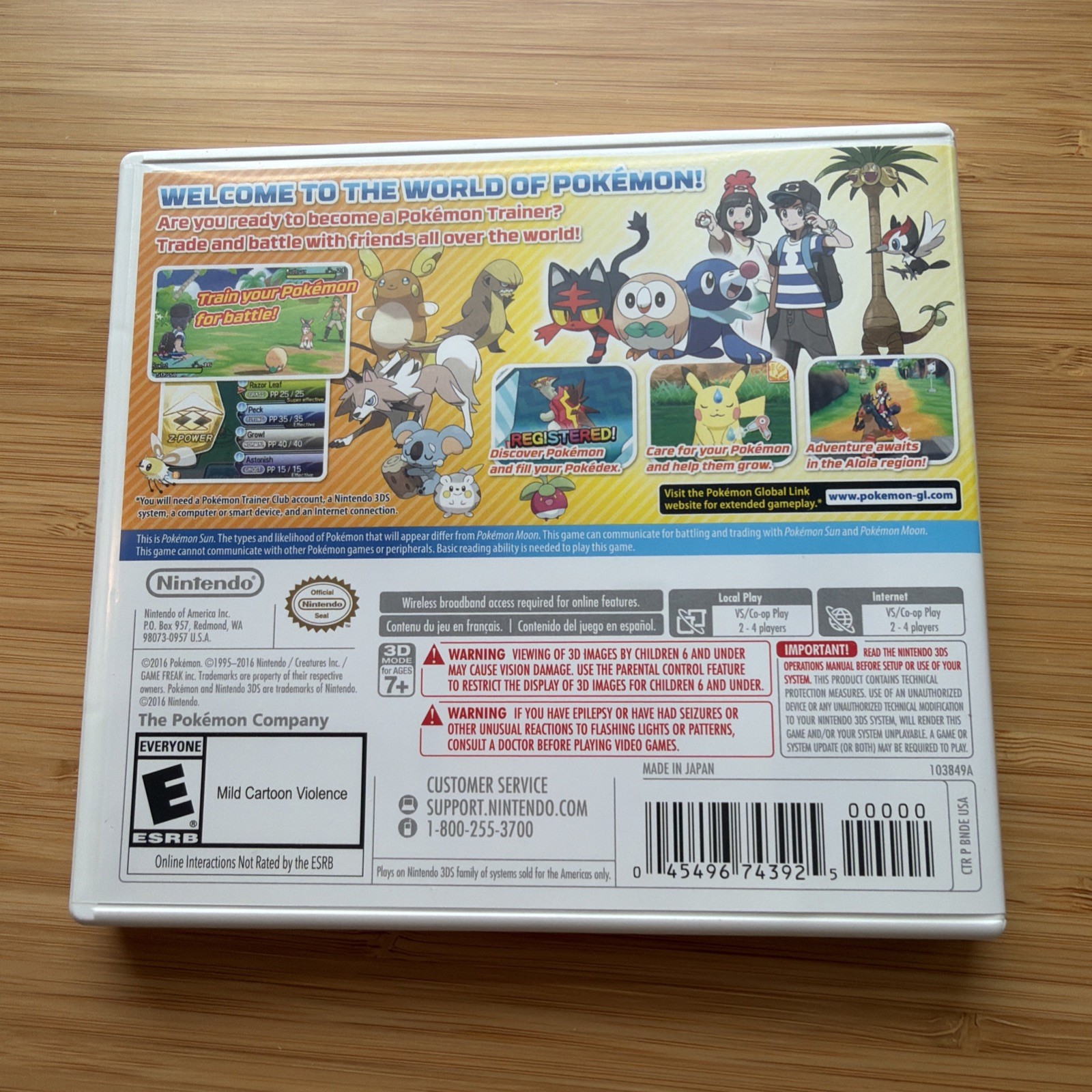 Nintendo Pokémon Ultra Sun Nintendo 3DS Game with Case & Manual