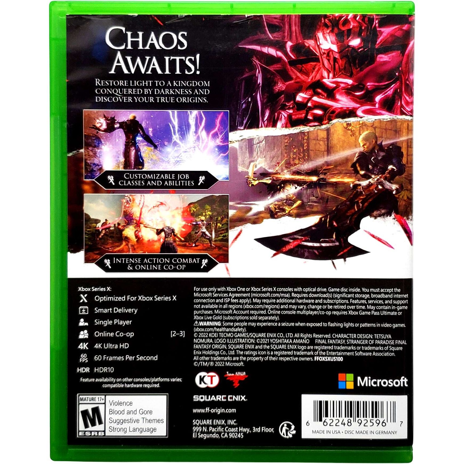 Stranger Of Paradise Final Fantasy Origin – Microsoft Xbox Series X Pristine