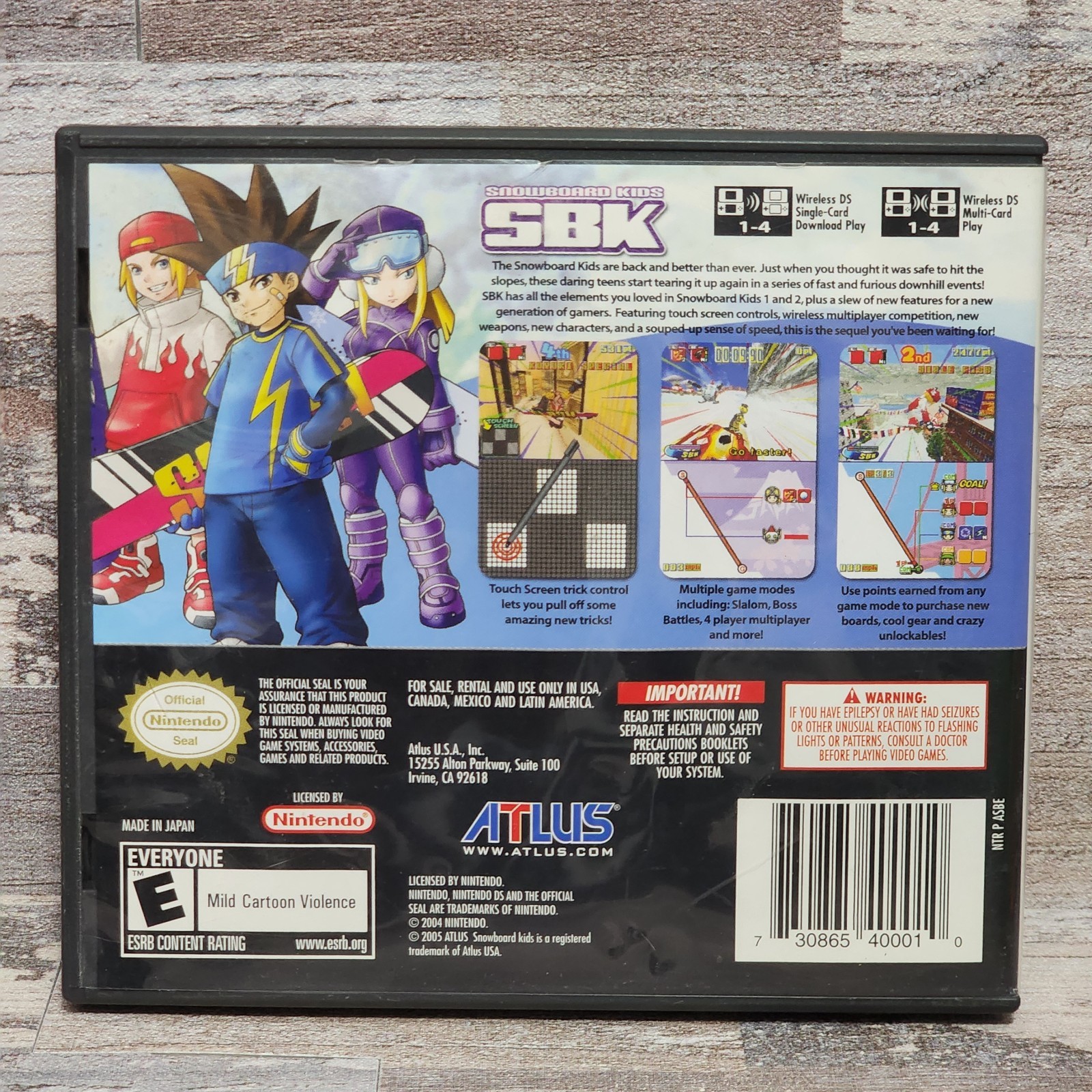 SBK Snowboard Kids (Nintendo DS) Complete Authentic CIB Tested