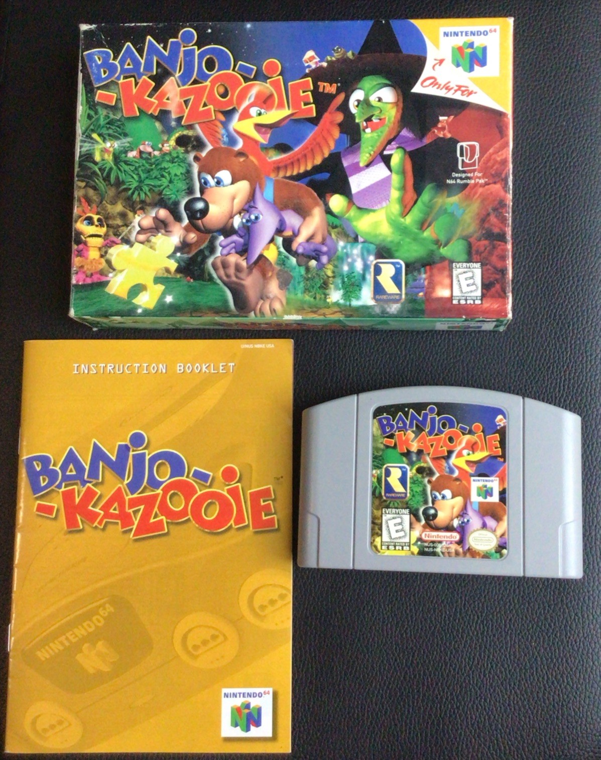 Banjo-Kazooie (Nintendo 64, 1998) Box Manual Complete CIB N64 Good shape