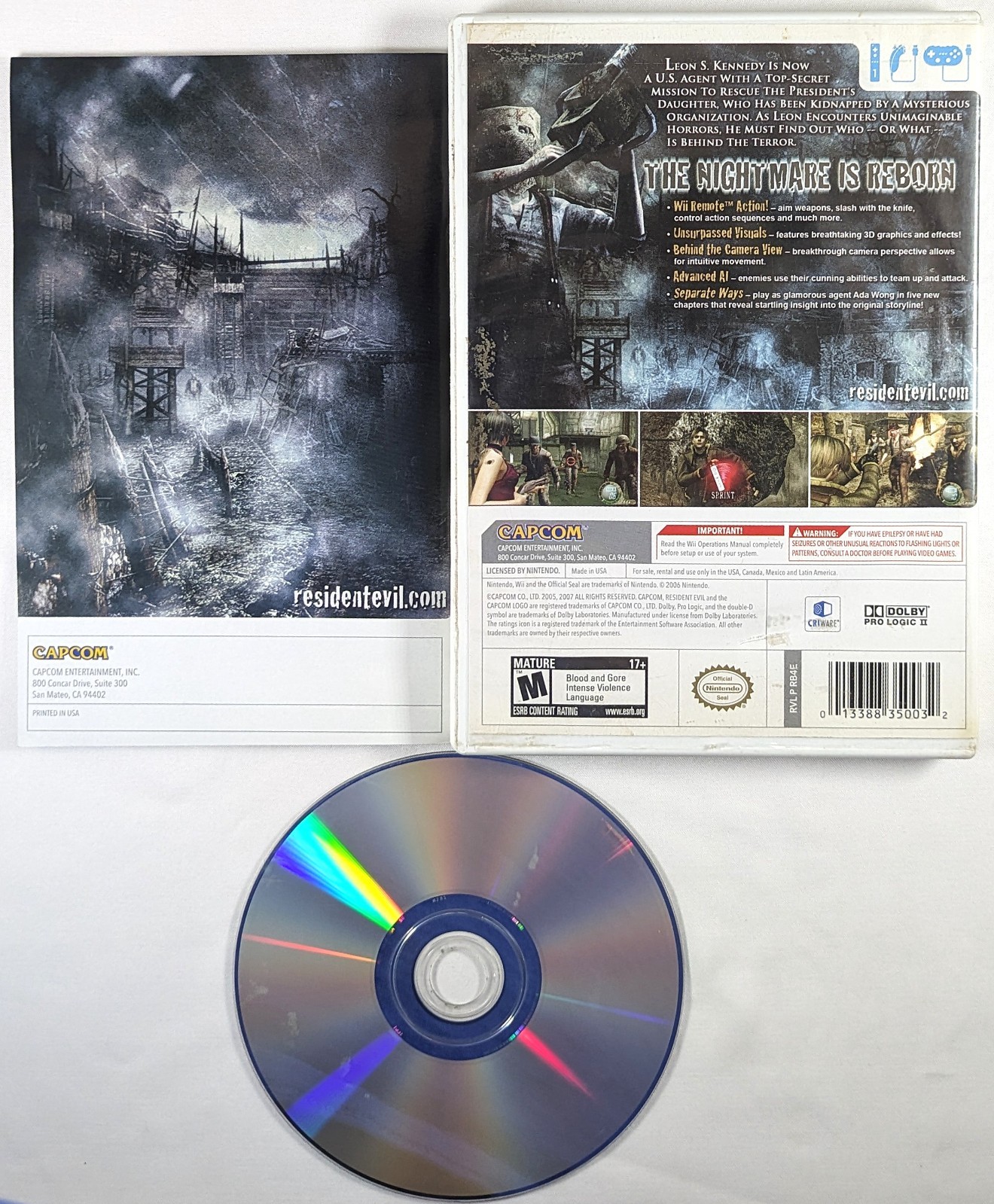 Resident Evil 4 Nintendo Wii Edition with manual tested