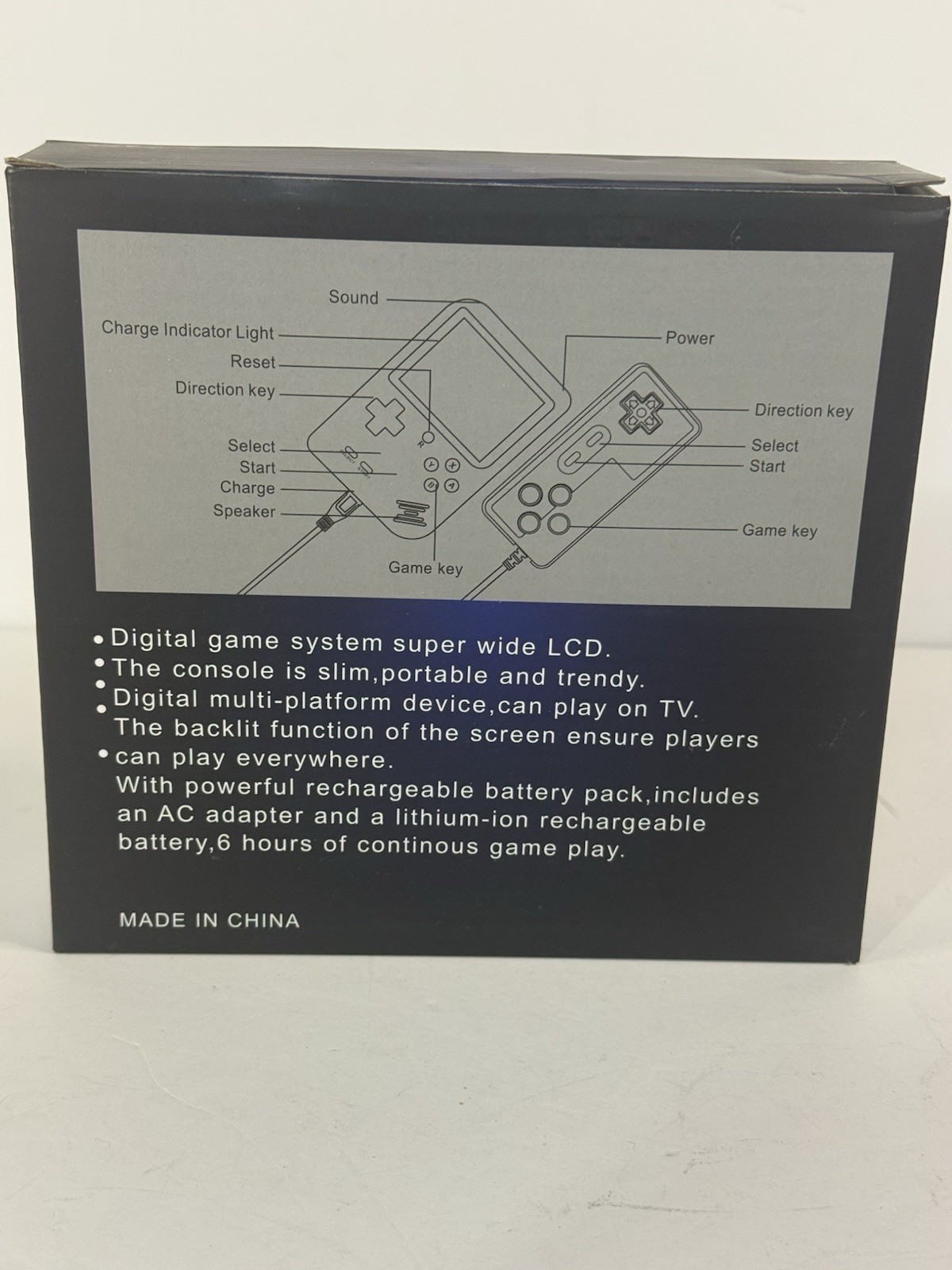 Retro FC Large Screen Mini Handheld Game Console 500 Games Portable Open Box