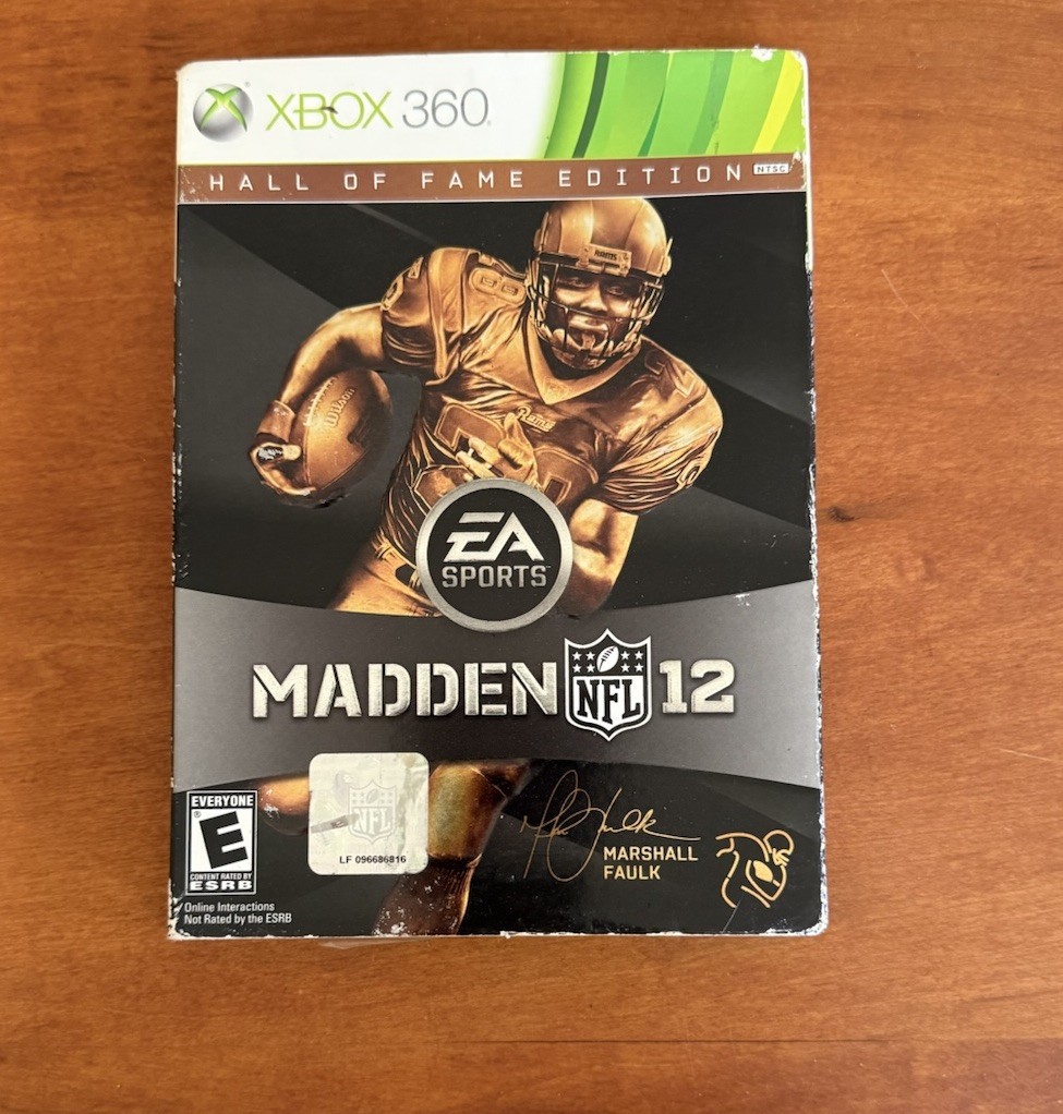 Madden NFL 12: Hall of Fame Edition (Xbox 360) VGC CIB Complete w/ Slip & Tested