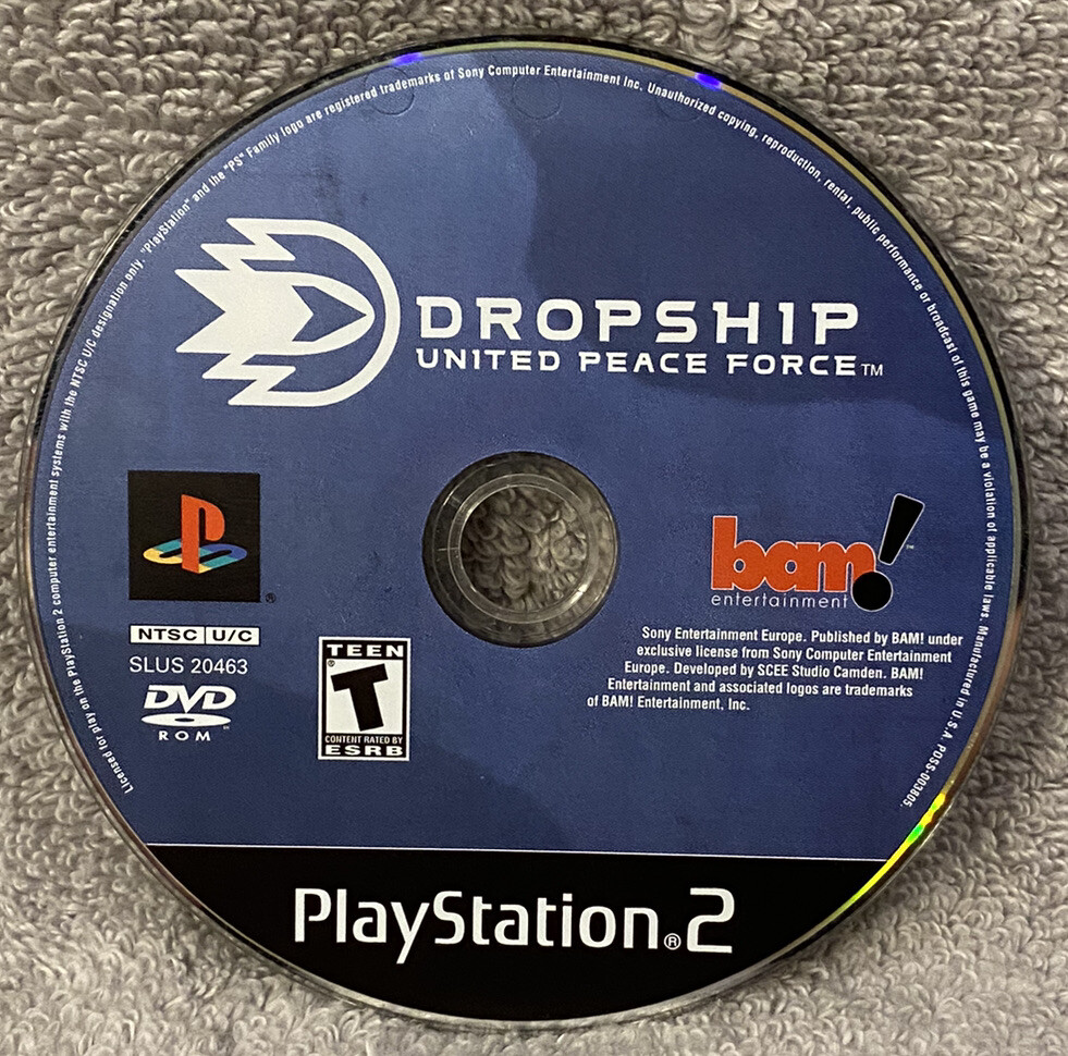 Dropship: United Peace Force (PlayStation 2, 2002) **TESTED** Disc Only PS2