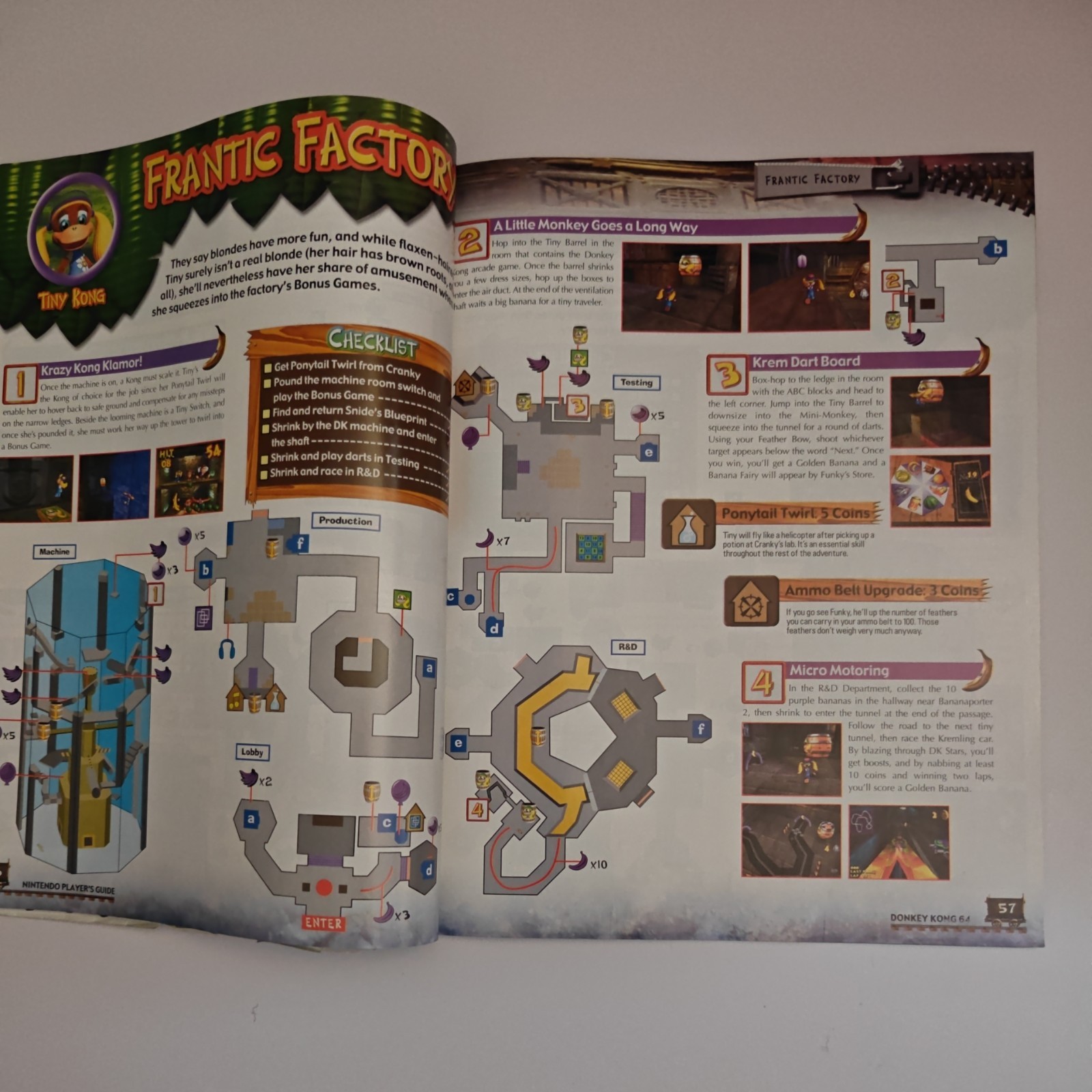 Donkey Kong 64 Nintendo Power Official Player’s Guide N64 w/ Foldout Insert 1999