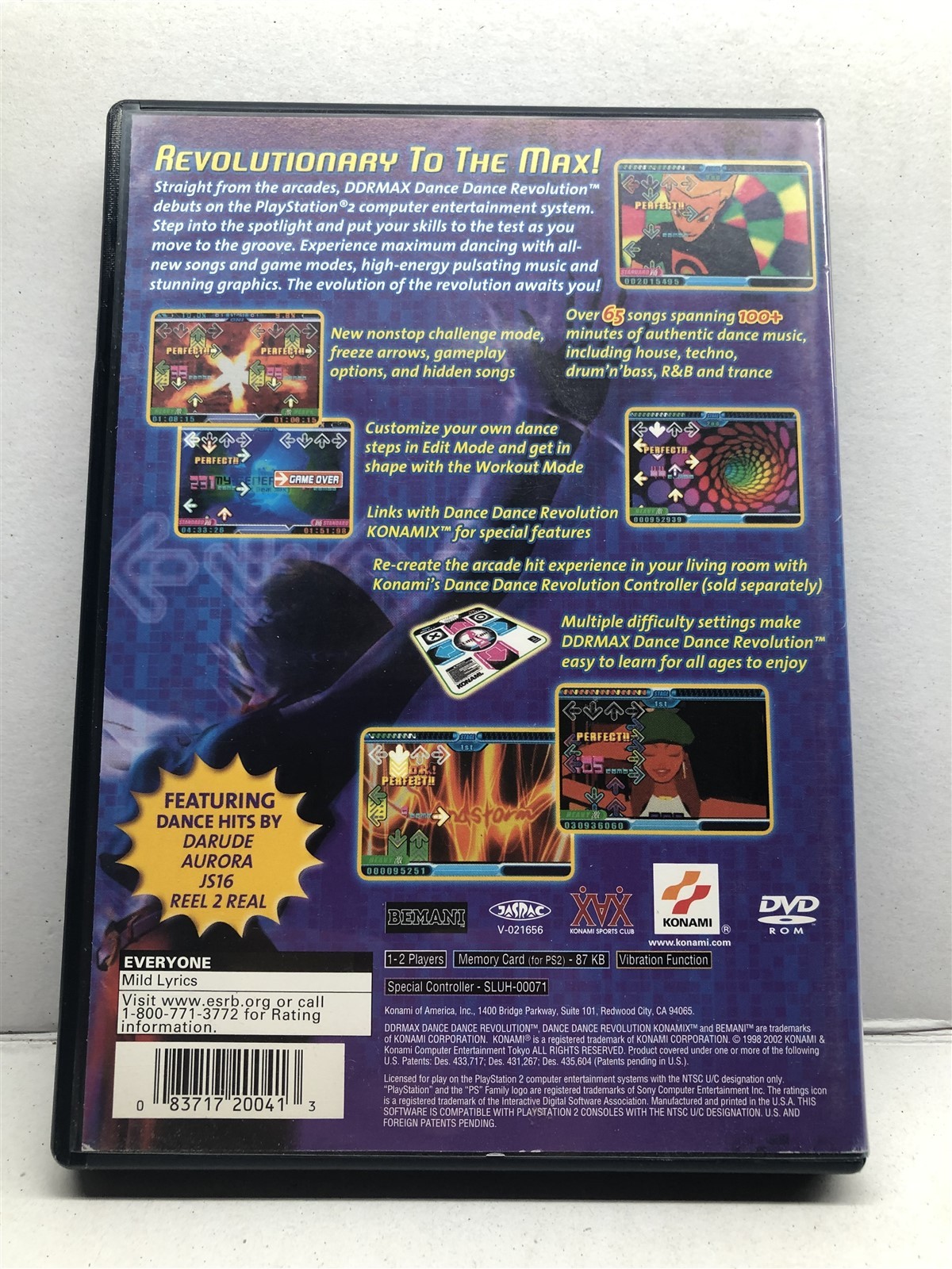 DDRMAX: Dance Dance Revolution (PlayStation 2, 2002) Complete Tested Working