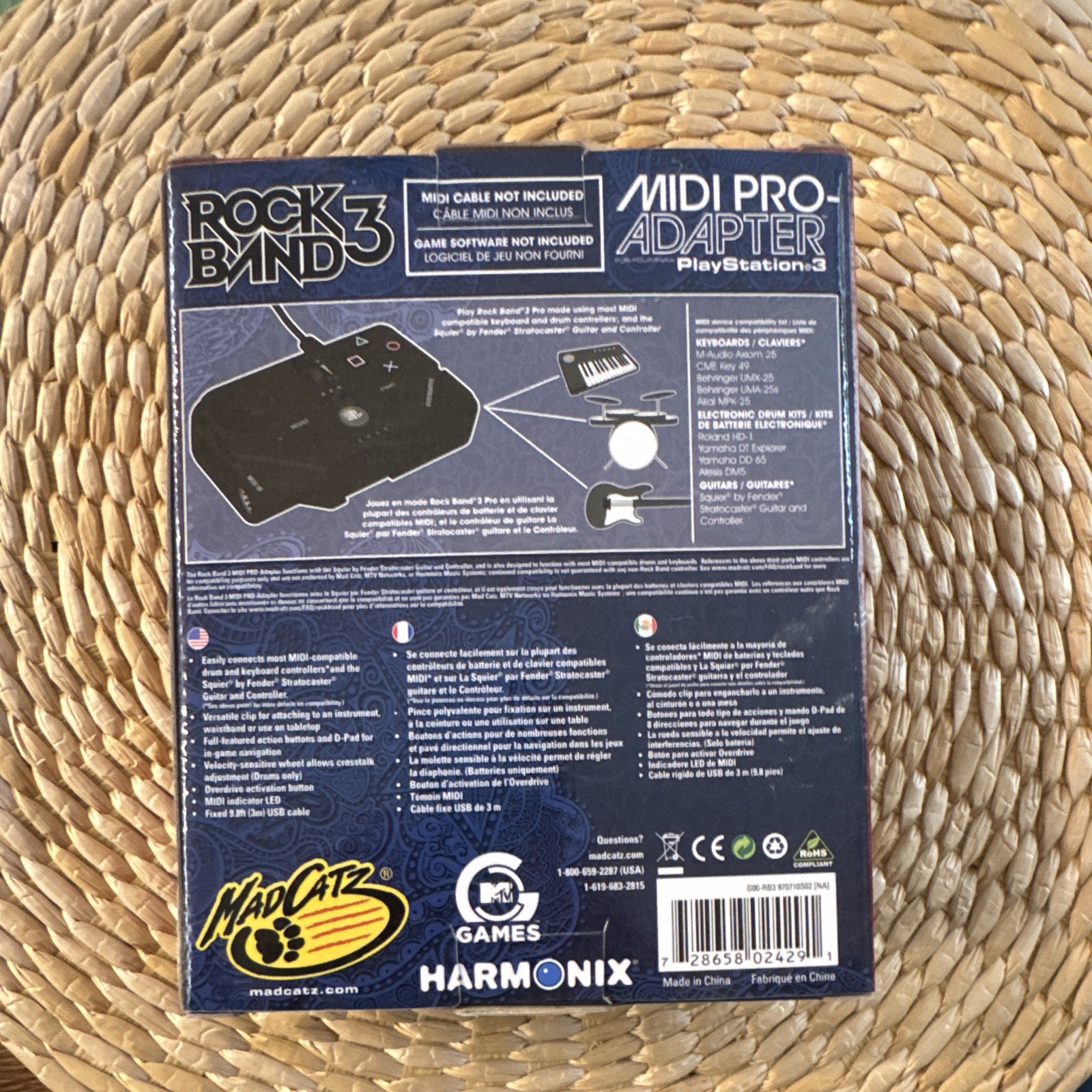 Mad Catz Rock Band 3 MIDI Pro-Adapter for PS3 NEW IN BOX