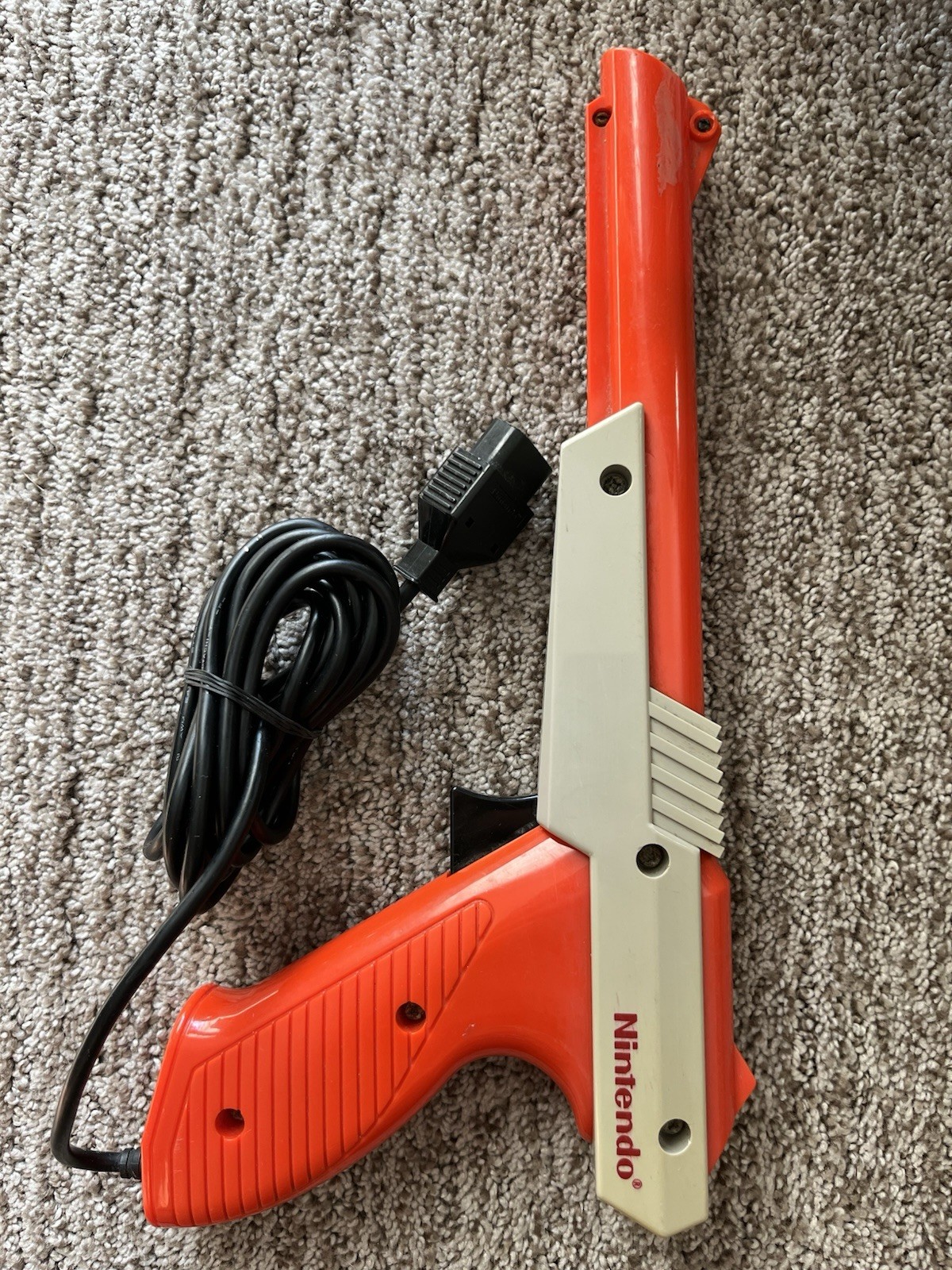Nintendo NES Zapper Light Gun Controller Orange Tested Works Well