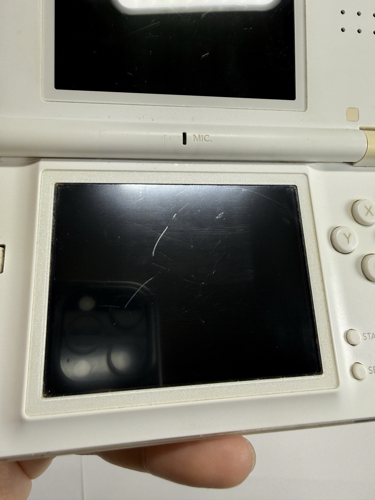 Nintendo DS Lite White Handheld System Only TESTED! *Rough Shape*
