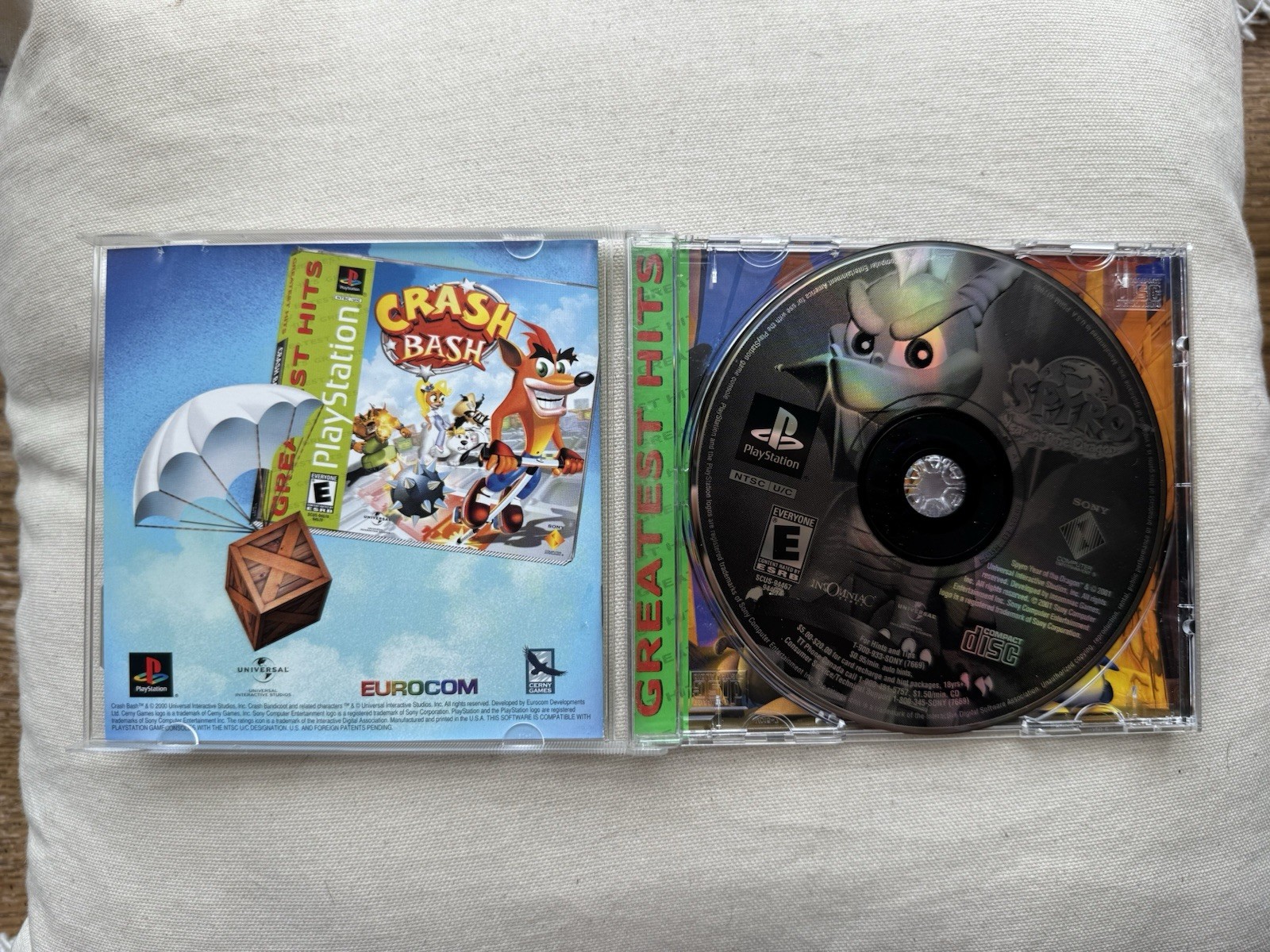 Sony PlayStation PS1 7 Game Lot w/ Cases: Pac-Man World, Lilo & Stitch, Spyro