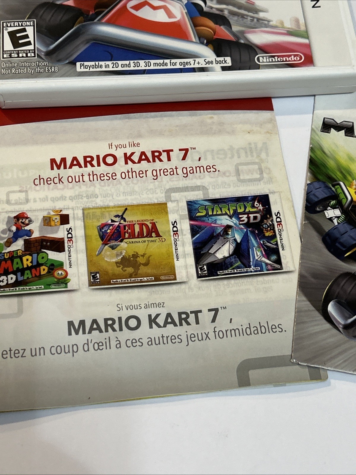Mario Kart 7 – Nintendo 3DS Complete CIB Case Manual Insert Game TESTED