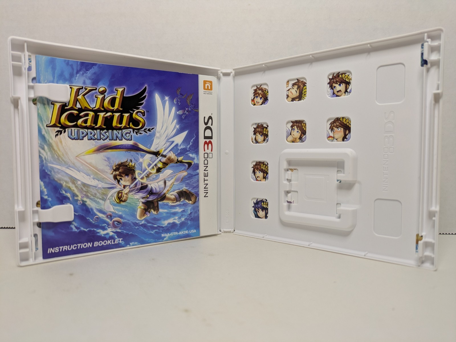 *NO GAME* Kid Icarus Uprising (Nintendo 3DS, 2012) Case + Manual + Inserts