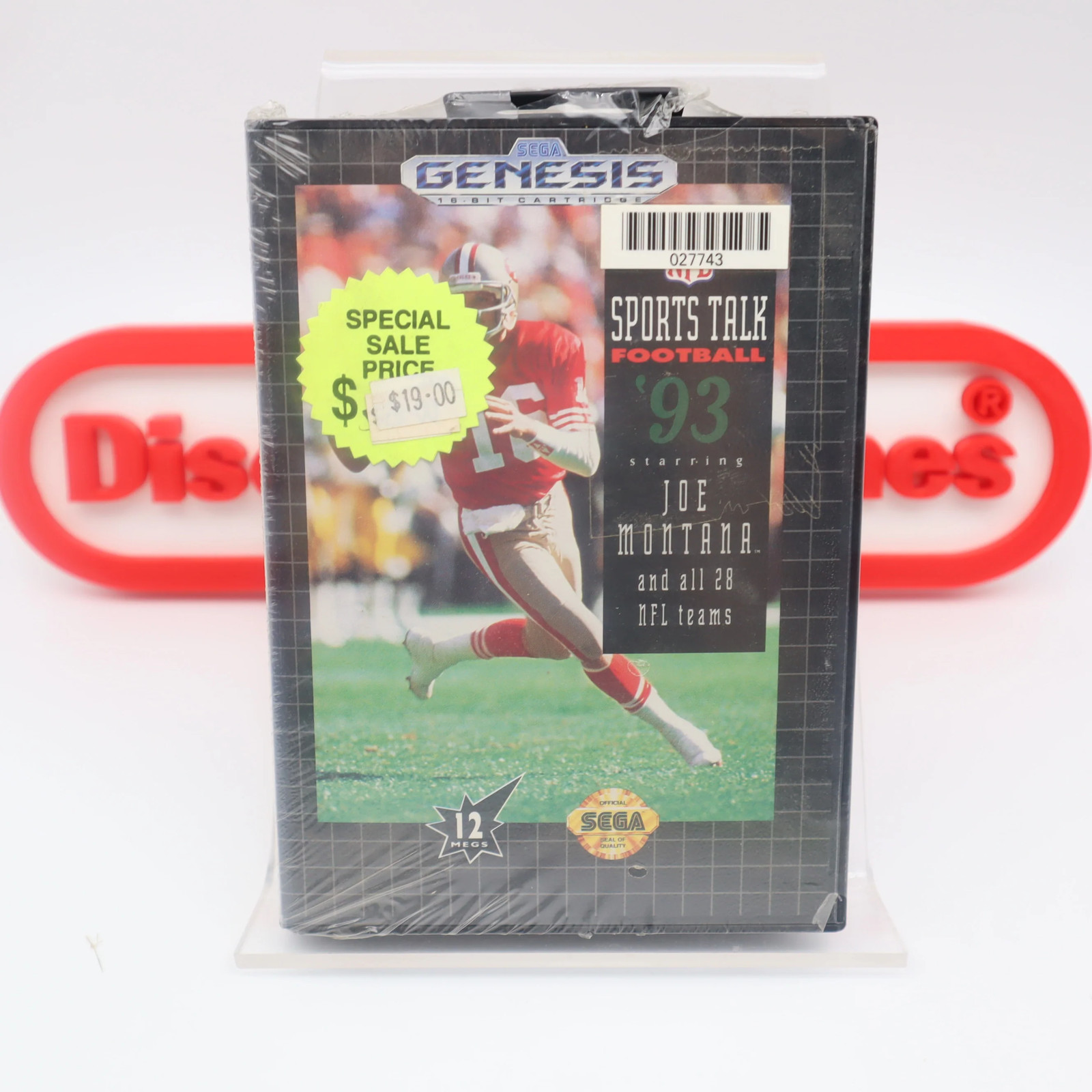 Sega Genesis SPORTS TALK FOOTBALL ’93 1993 STARRING JOE MONTANA – NEW & Sealed!