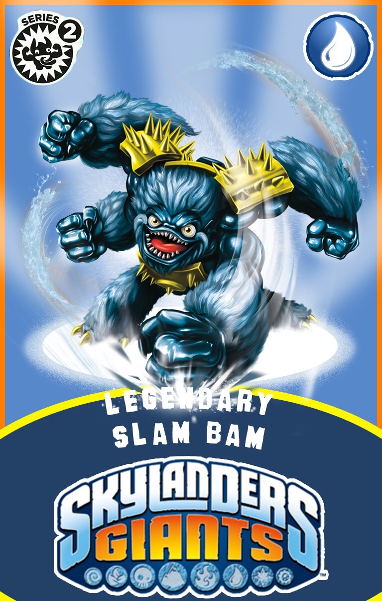 Skylanders Giants Legendary Slam Bam NFC Card FREE SHIPPING