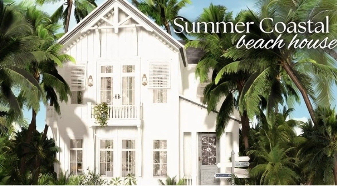 COASTAL BEACH HOUSE BLOXBURG.CHECK DESCRIP.FAST BUILDER FOR AFFORDABLE PRICE