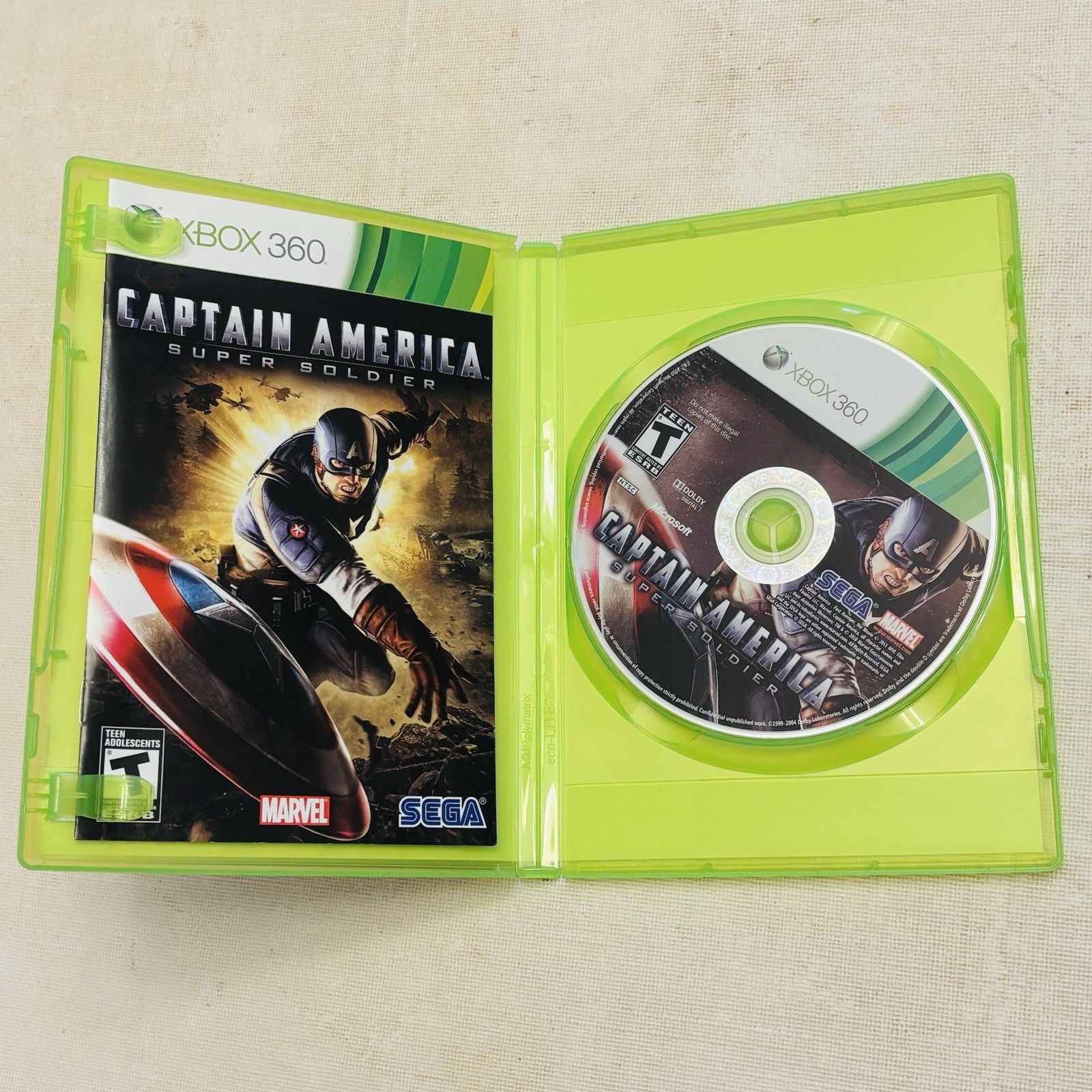 Captain America: Super Soldier Microsoft Xbox 360 2011 Complete TESTED MINT DISC