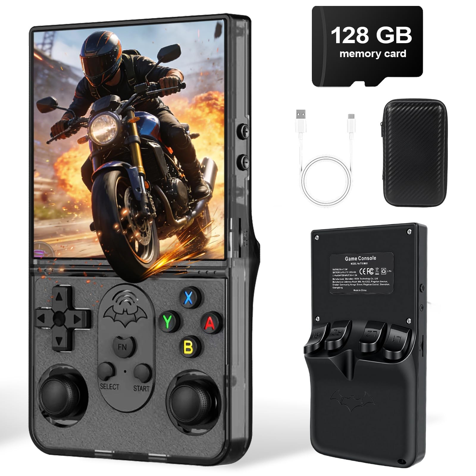 S600 Handheld Game Console – 4.0 Inch IPS Display, 128GB Memory, Over 18,000 …