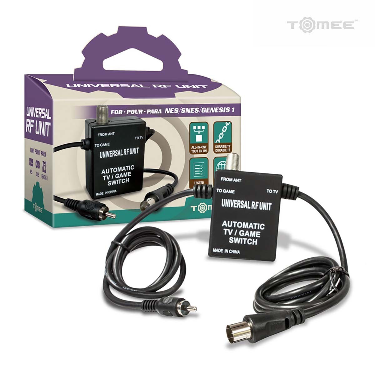Tomee Universal RF Switch Unit For – NES, SNES, Genesis – Brand New