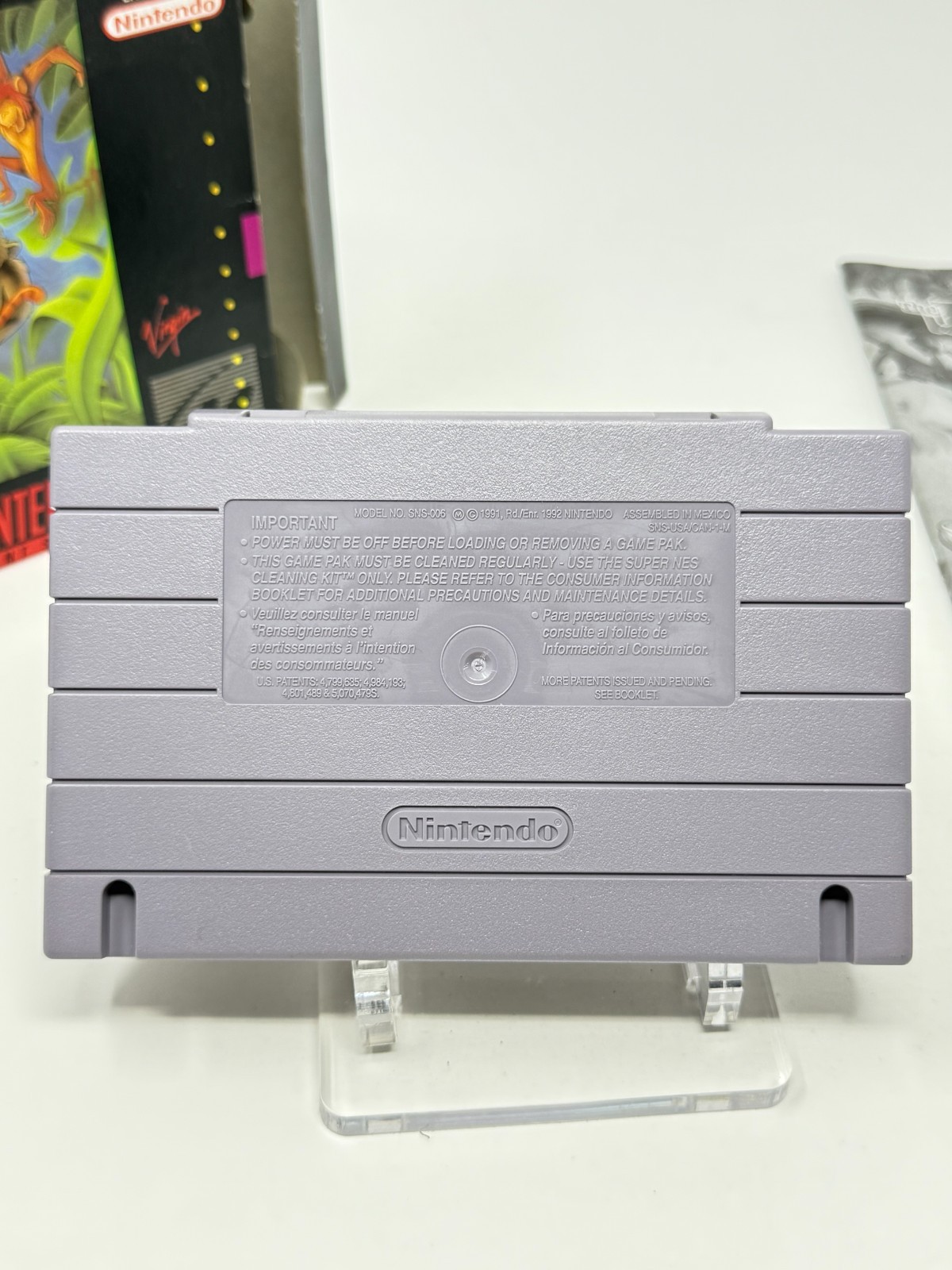 Jungle Book SNES CIB Authentic Made in Mexico Later Release Excellent