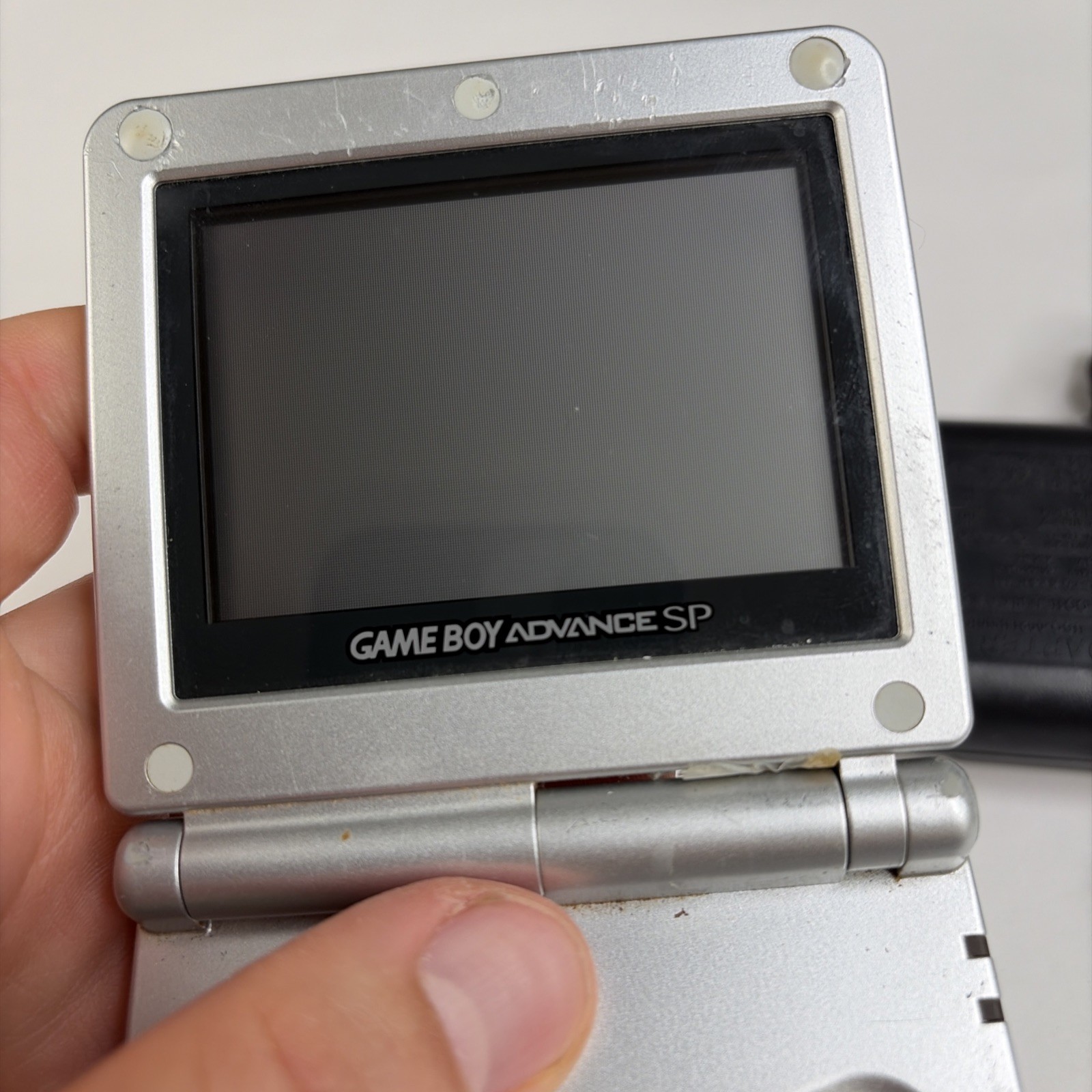 Gameboy Advanced sp GBA Platinum Silver Ags-001 Tested US Model