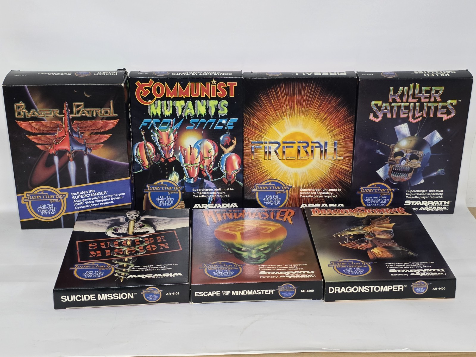 1-7 CIB MINTY Arcadia Starpath Supercharger Games Atari