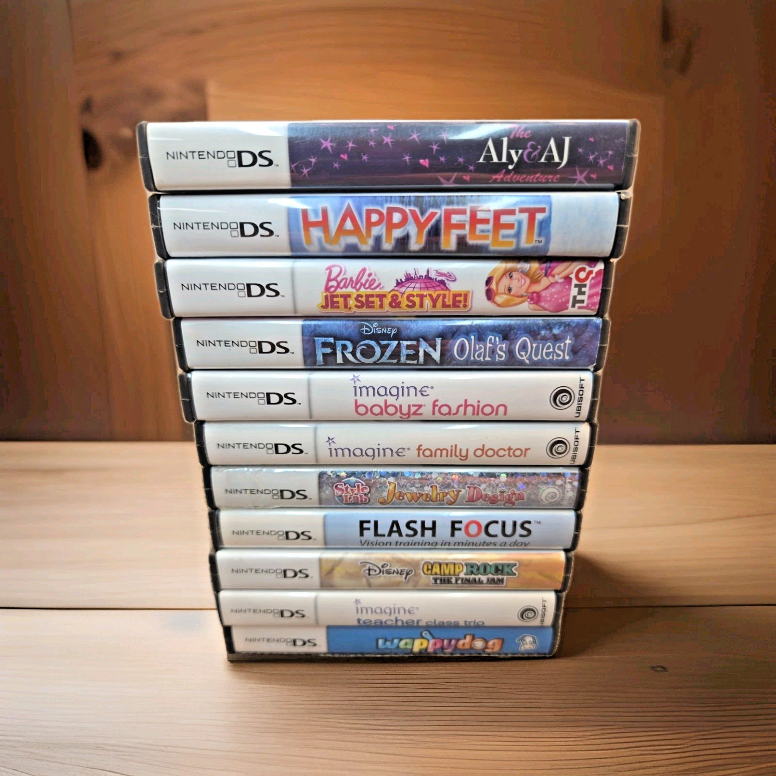 Nintendo DS Video Game Lot – 11 Games Frozen Disney Wappydog & More