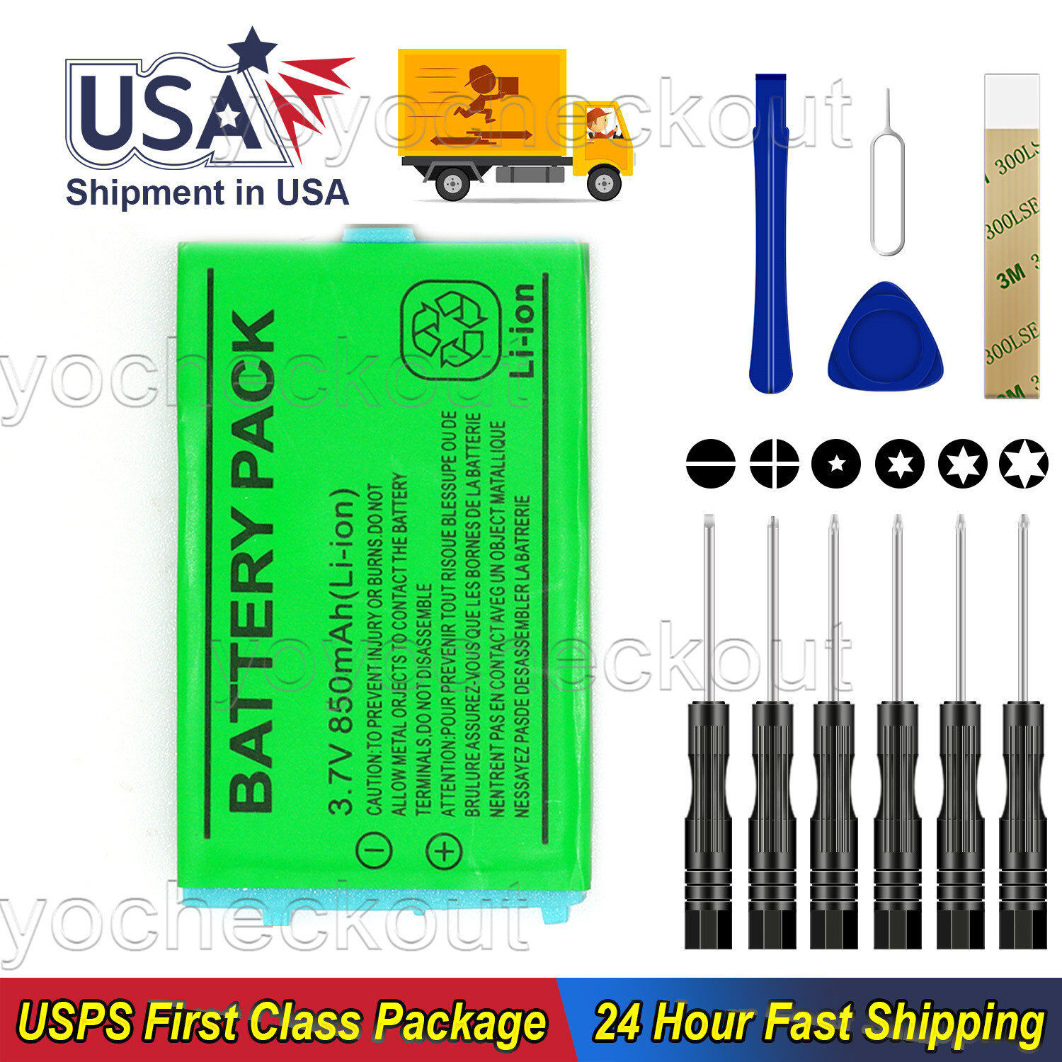 Battery for Nintendo Game Boy Advanced SP GBA BT-M12 AGS-001 AGS-101 AGS-003