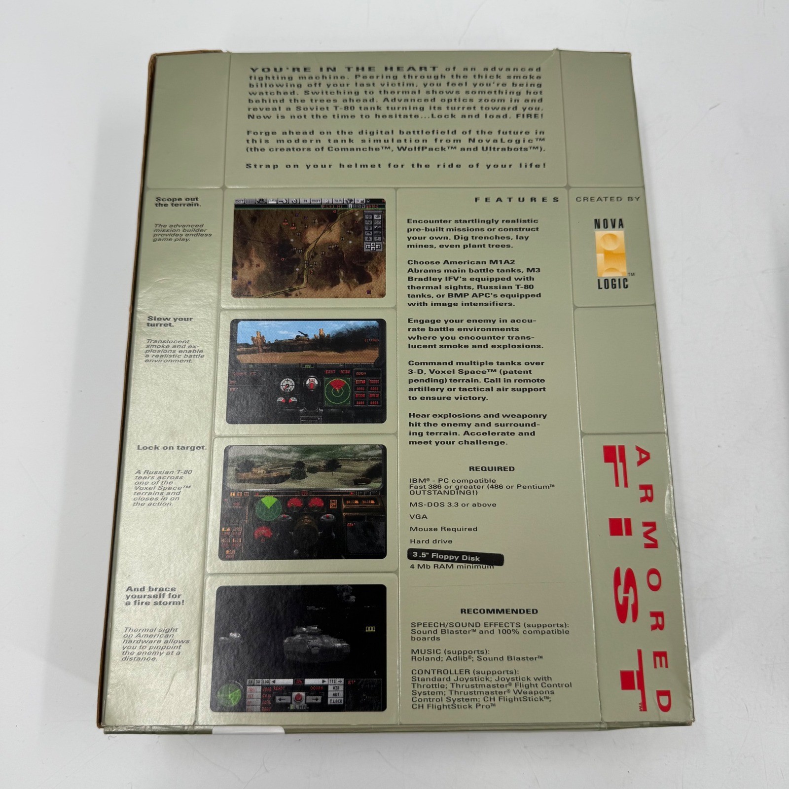 Nova Logic Armored Fist PC Game 3.5″ Floppy Disk Vintage Complete in Box