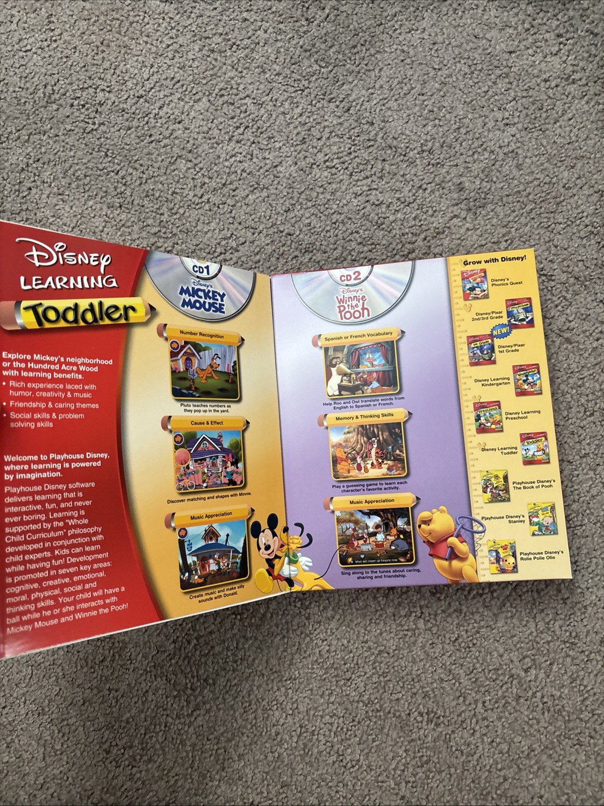 Disney Learning Toddler Deluxe Mickey Mouse Winnie the Pooh Big Box Brand New
