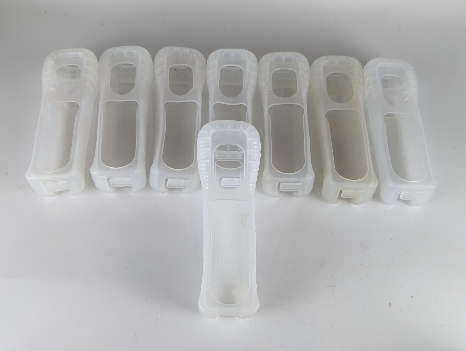 Official Nintendo Wii Remote Rubber Silicone Gel Cover Sleeves Clear Lot of 8