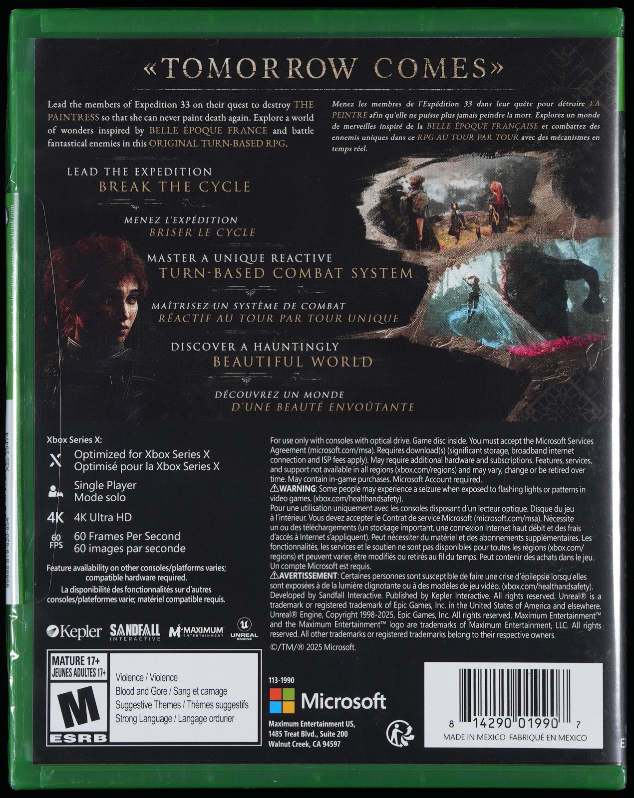 Clair Obscur: Expedition 33 (Xbox Series X, 2025) PSA Graded Sealed 9.8 A++ Top