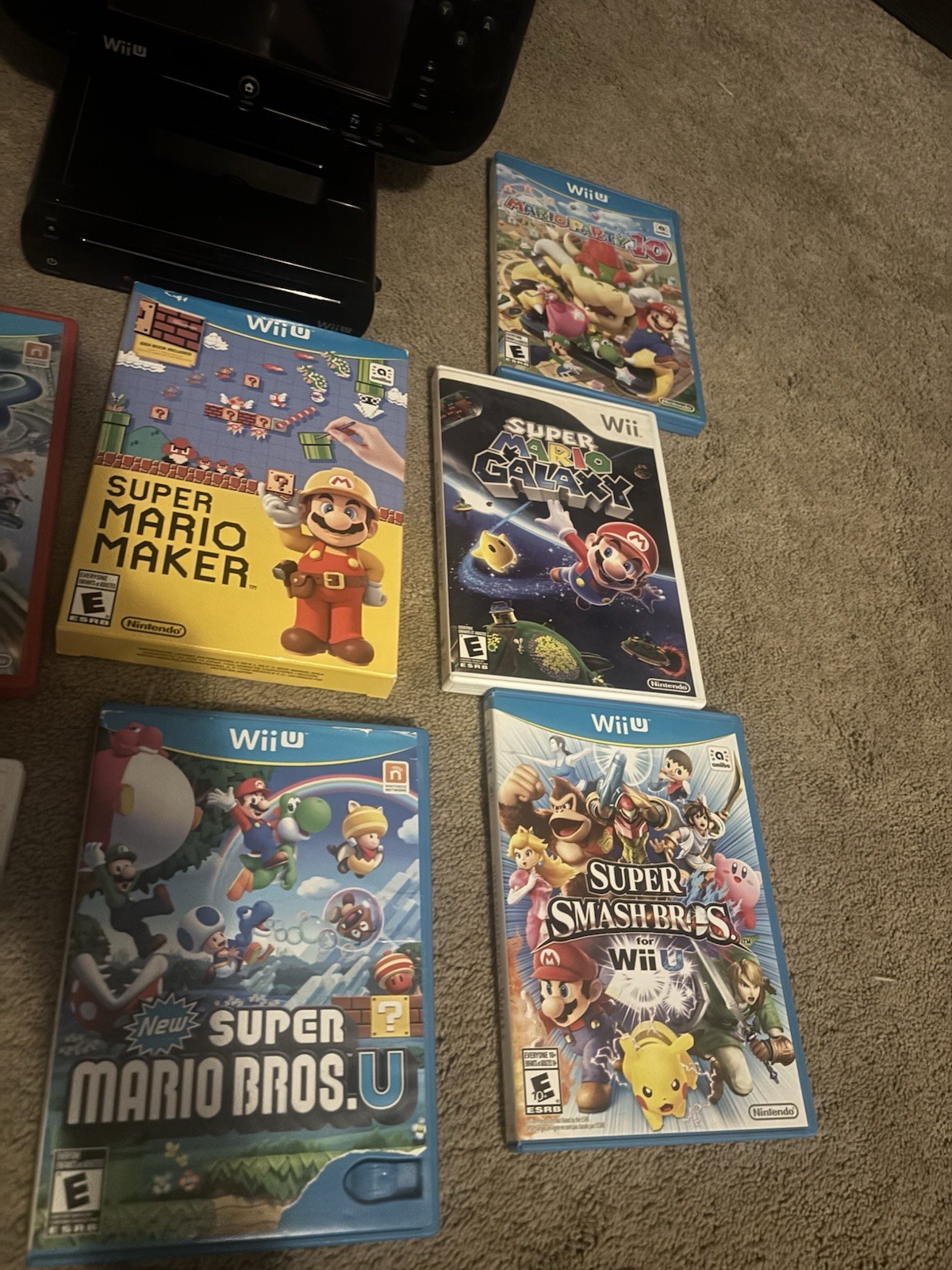 Nintendo Wii U Deluxe 32gb Console Bundle + Great Mario Games !! LOOK !