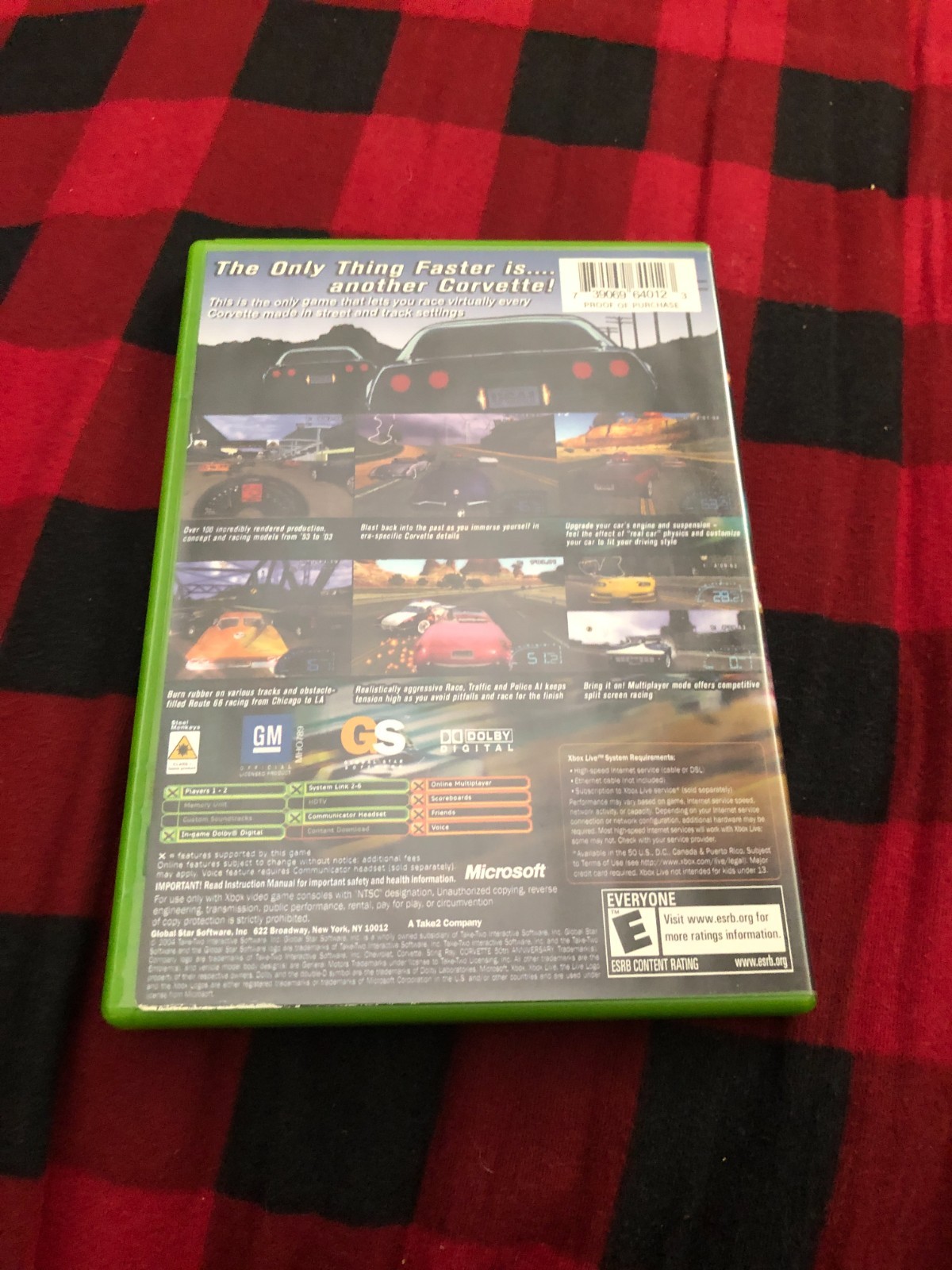 Corvette Microsoft Xbox 2004 Case Manual Disc Tested Works Great Authentic