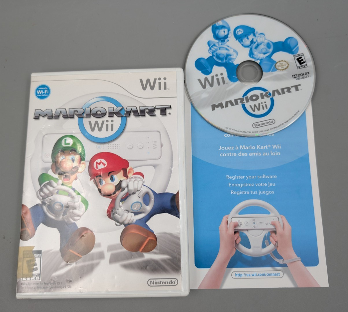 Nintendo Wii Game Mario Kart Wii Complete With Manual Racing Classic