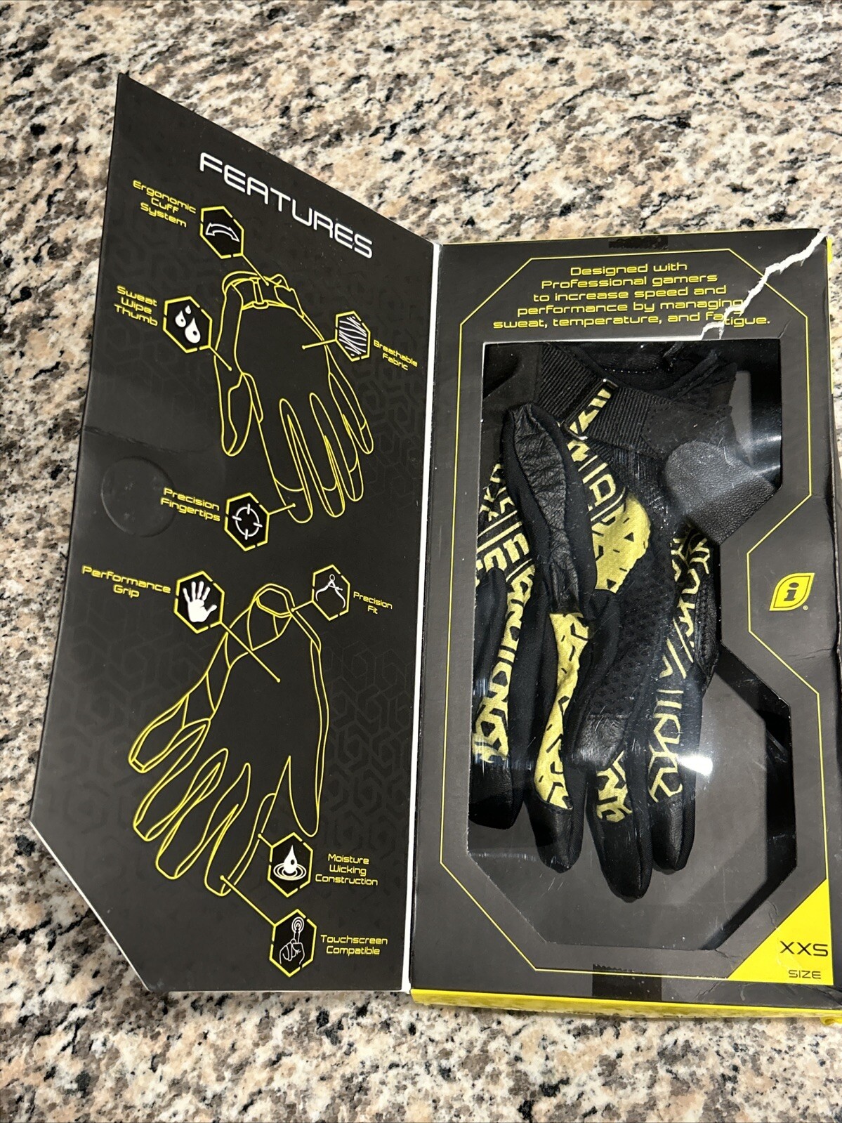 Ironclad Console Gaming Gloves Precision Fit Size XXS Touchscreen Com (New)