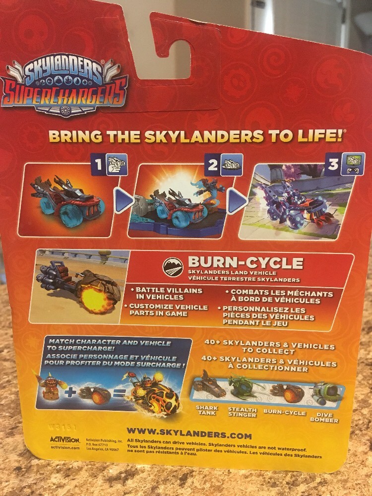 NEW Skylanders SuperChargers: Land Vehicle Burn Cycle Character Pack – SEALED
