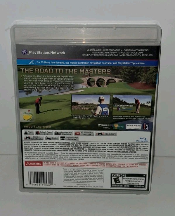 Tiger Woods PGA Tour 12 The Masters – PS3 Complete w/Manual & Inserts -EA Sports
