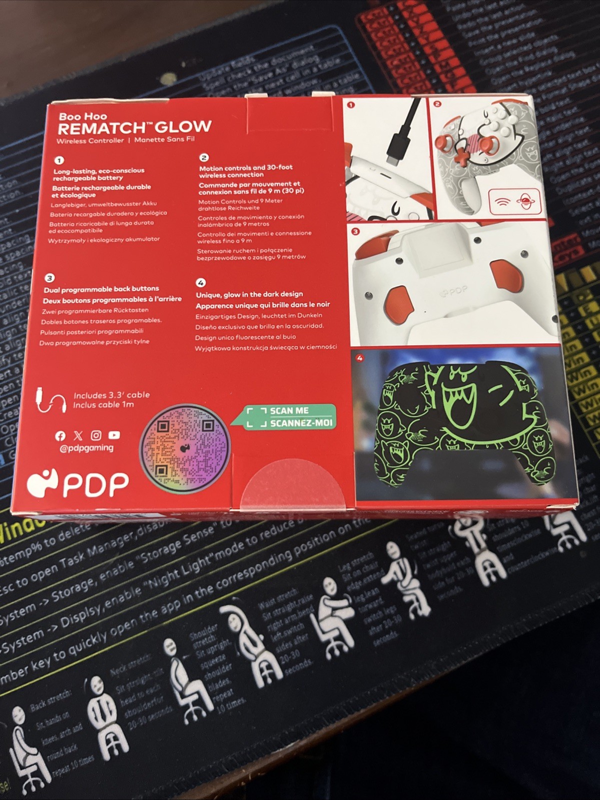 PDP REMATCH GLOW Wireless Controller for Nintendo Switch (BooHoo)