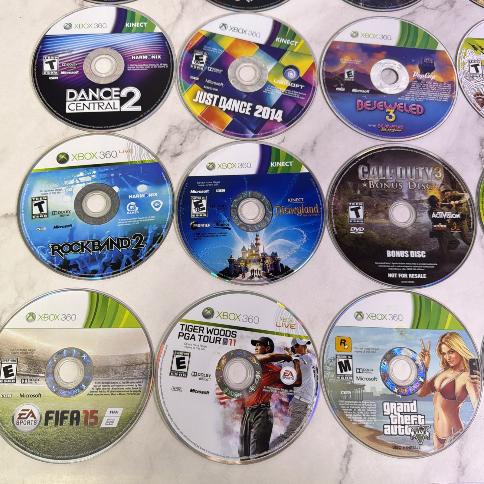 Lot Of 40 Xbox 360 Video Games Assorted – Untested – Read Description