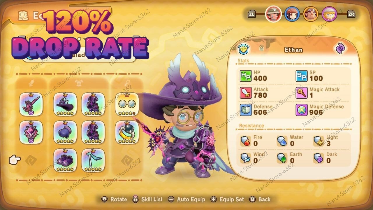 Fantasy Life I: Dark Beast Set 🌟+120% drop rate🌟 Item Weapons