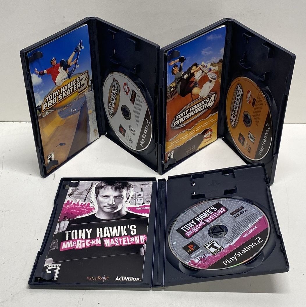 Tony Hawk’s Pro Skater 3 4 American Wasteland 3 PS2 Game Lot 2000s CIB