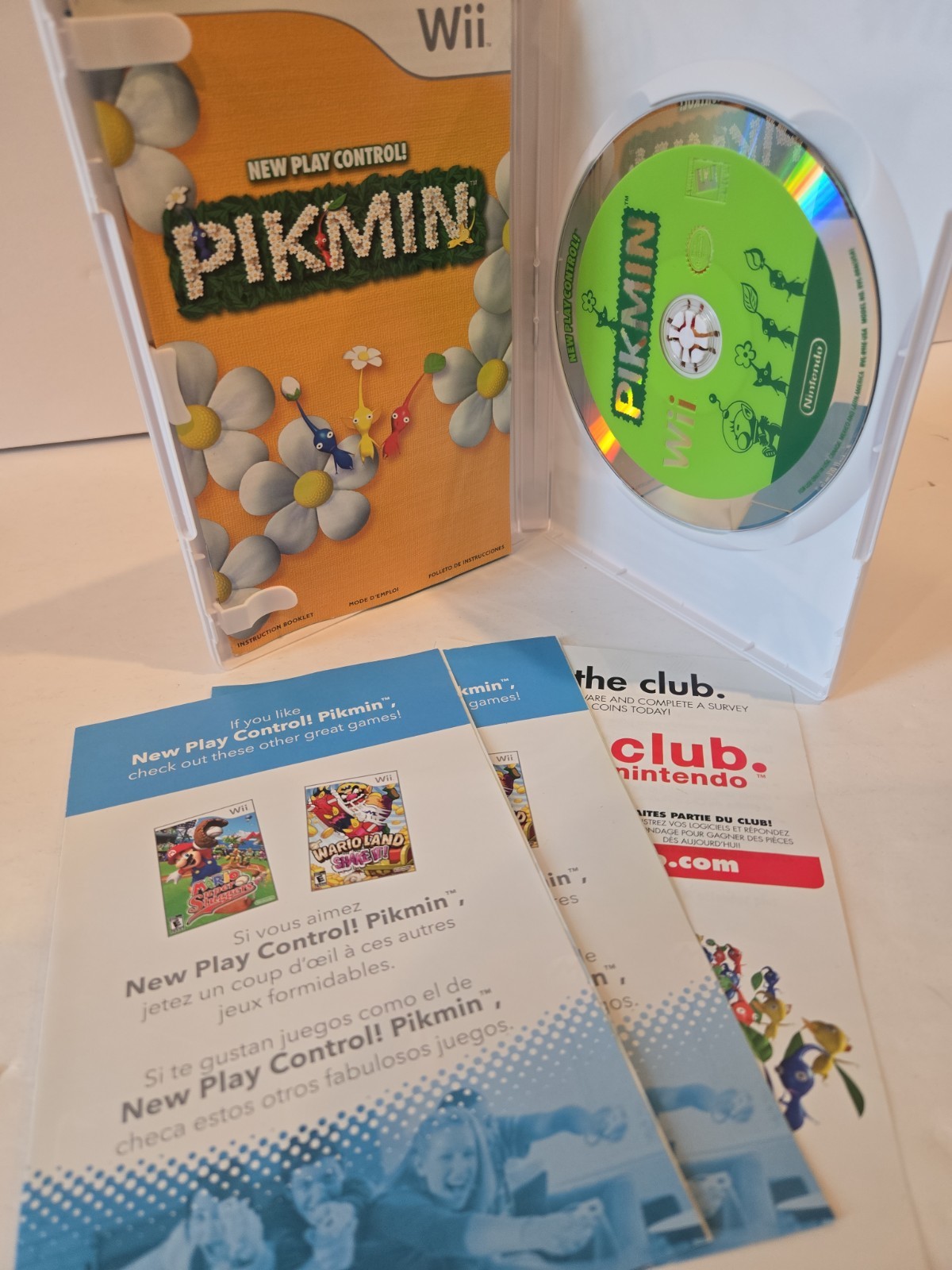 New Play Control Pikmin 1 & 2 (Nintendo Wii, 2009) Complete Tested Excellent