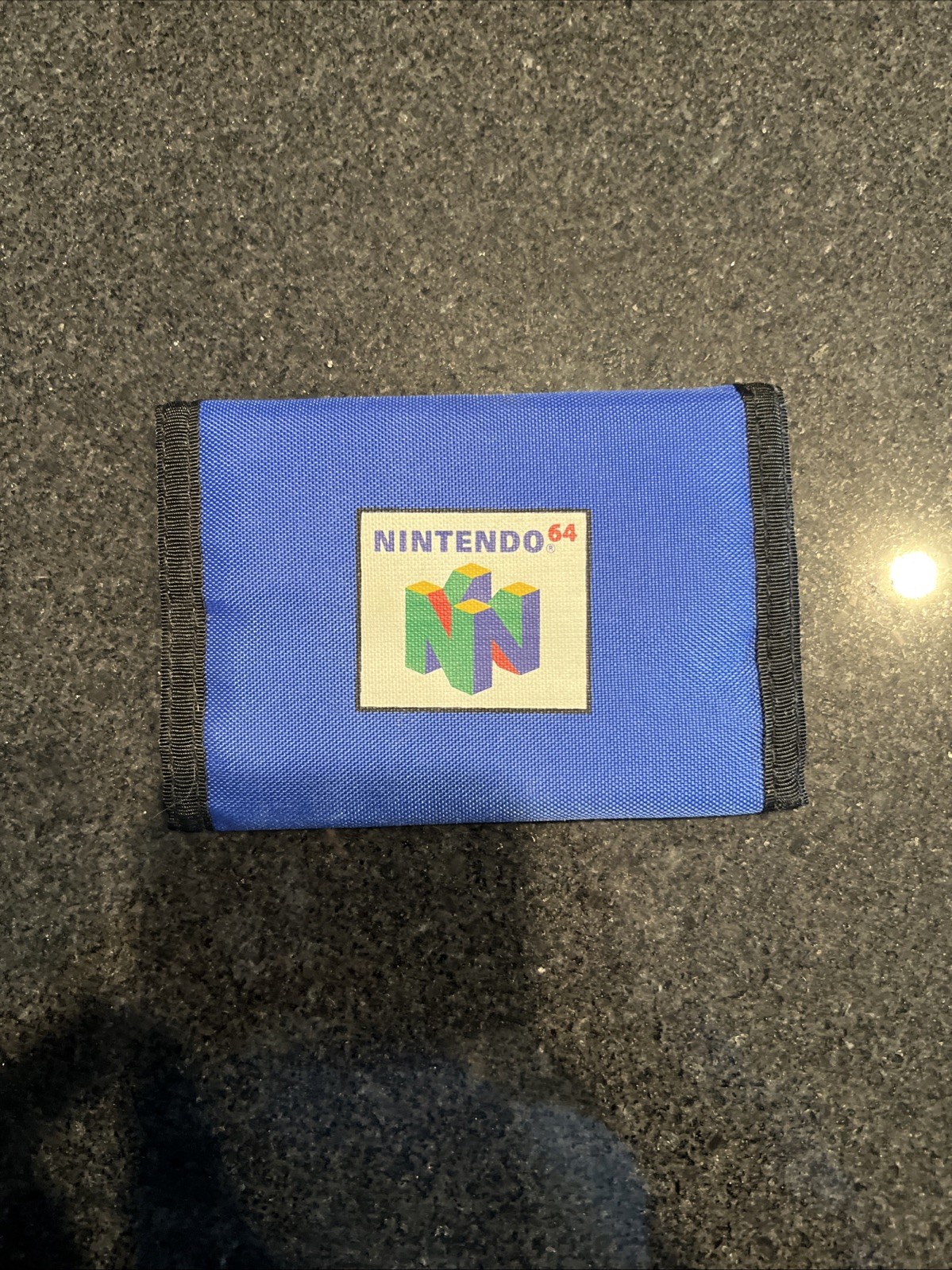 Official Nintendo 64 N64 Promotional Blue Wallet Promo NEW Blue/Black Inside