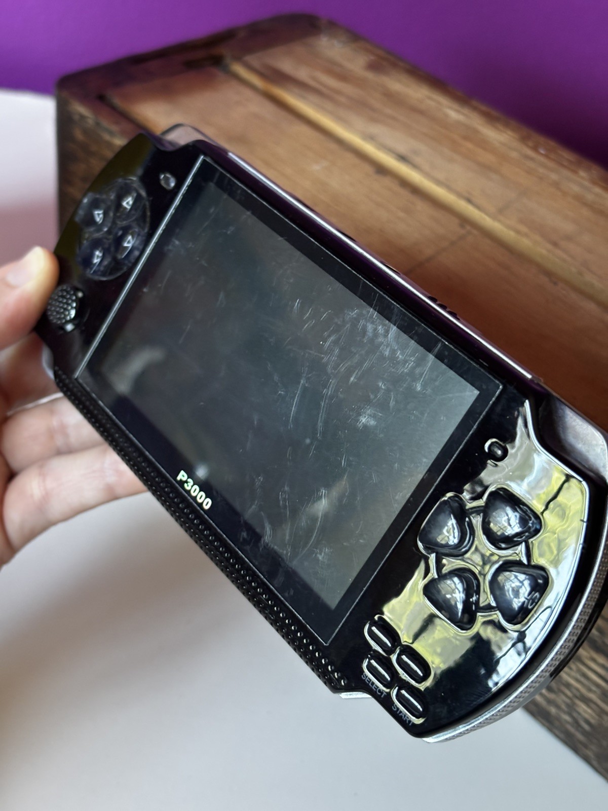 P3000 Handheld Game Console Black Platform Retro Gaming UNTESTED