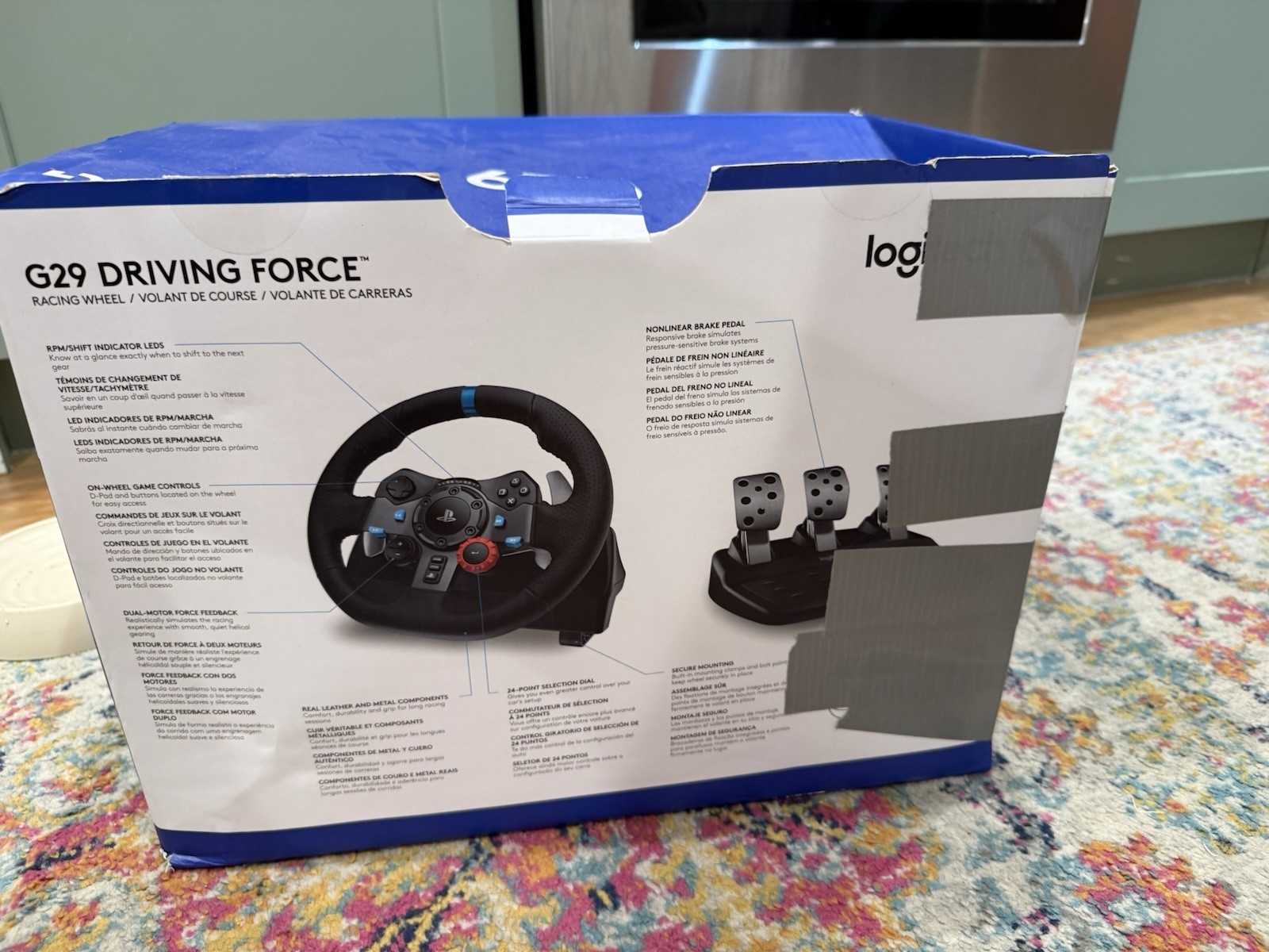 Logitech G29 Driving Force Racing Wheel – Black (941-000110) BOX NOT INCLUDED